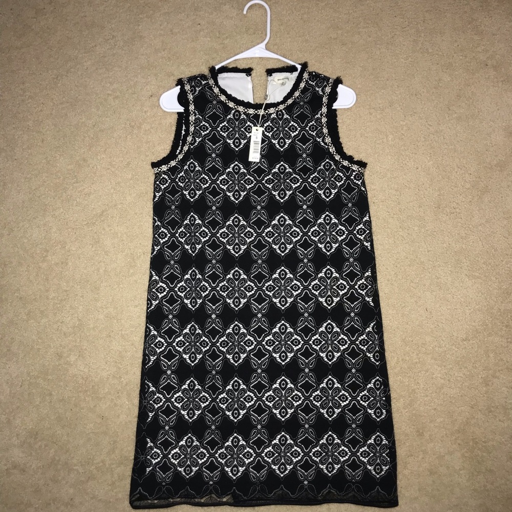 Max Studio Black and White Shift Dress